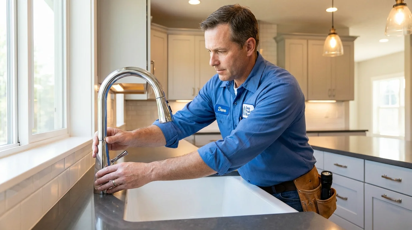 Kitchen faucet installation by Johns Plumbing LLC in Bronson